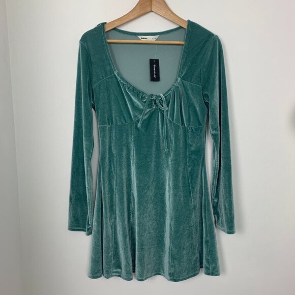 NWT Bluenotes Velour Corset Mini Dress - Picture 3 of 10